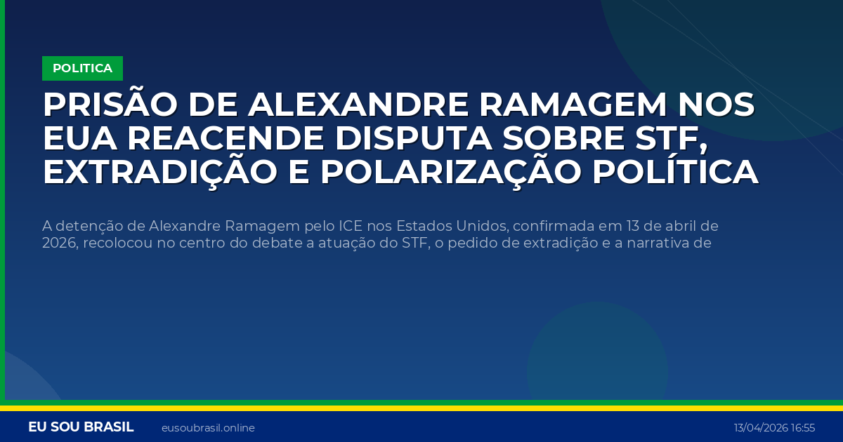 Prisão de Alexandre Ramagem nos EUA reacende disputa sobre STF, extradição e polarização política