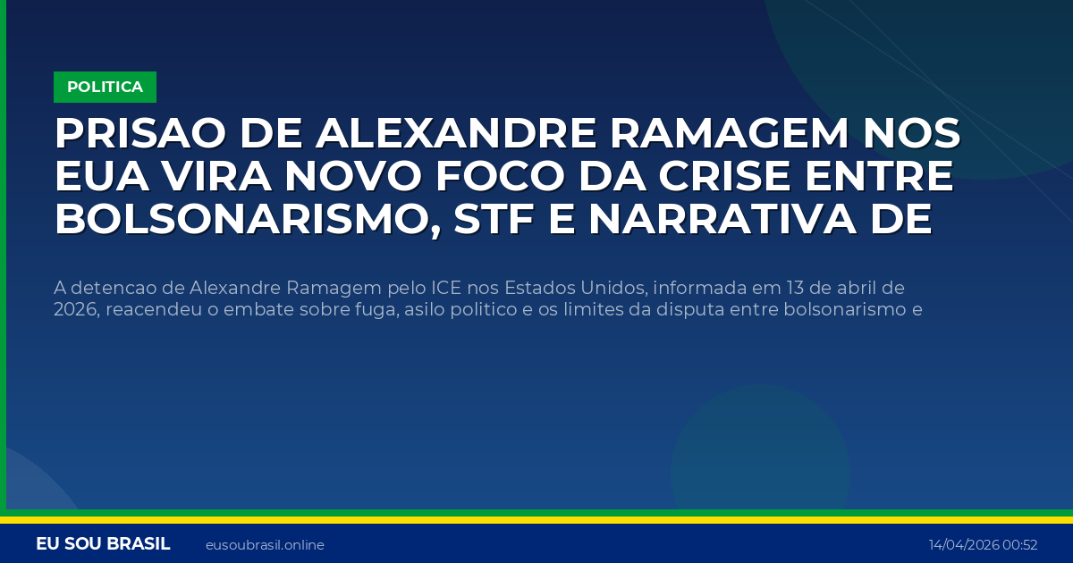 Prisao de Alexandre Ramagem nos EUA vira novo foco da crise entre bolsonarismo, STF e narrativa de perseguicao