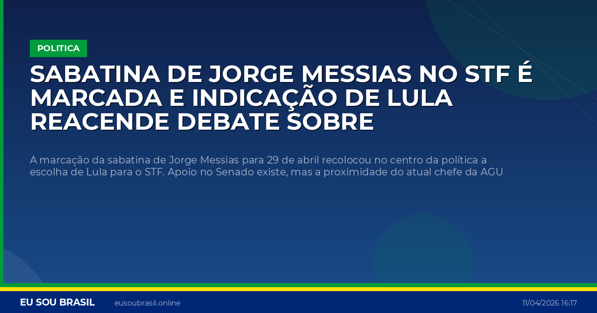 Sabatina de Jorge Messias no STF é marcada e indicação de Lula reacende debate sobre independência da Corte