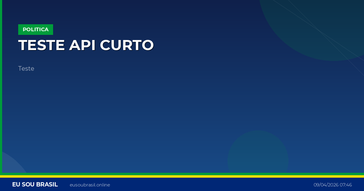 Teste API curto
